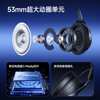  MCHOSE/迈从 7.1环绕音效 电竞耳机 冰感蛋白皮耳罩