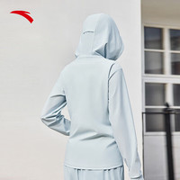 安踏绝绝紫3代UPF100+宽松防晒衣女款夏季冰丝速干皮肤衣休闲外套 【防晒科技-遮阳护手】梦影蓝 M