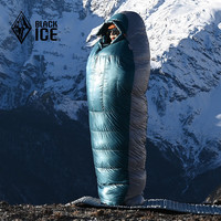 黑冰（BLACKICE） 睡袋Z系列成人羽绒户外露营鹅绒极限旅行单人野外露营羽绒睡袋 Z700 蓝灰拼接 L -9度
