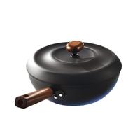 网易严选钛铁锅不粘锅无涂层炒锅家用炒菜锅免开锅电磁炉燃气