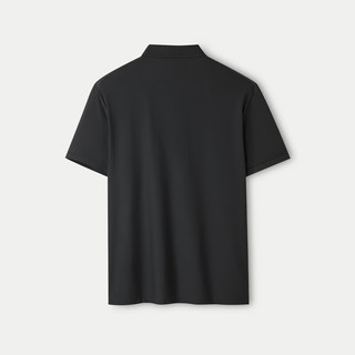 HLA海澜之家短袖POLO衫男25轻商务航天系列短袖男夏季父亲节 L 175/92A(L)137~150斤 黑色（净色）(V8)