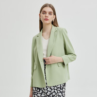 PRICH夏款通勤气质时尚清新印花丝巾装饰西装外套女 39象牙白 L 165