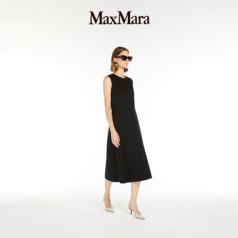 MaxMara2025春夏女装无袖中长收腰连衣裙9621025106&