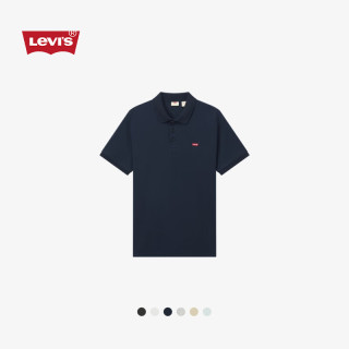 Levi's 25年春季男士经典时尚休闲简约短袖Polo衫 S 藏青色