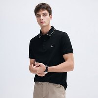 Navigare意大利小帆船男凉感翻领T恤抑菌休闲短袖polo衫1325525566 黑 3XL 暗夜黑