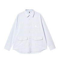 杰克·琼斯（JACK&JONES） 春季潮流百搭衣身条纹翻领oversized衬衫男款2251O3011