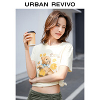 URBAN REVIVO 趣味萌宠狗狗印花 女士短袖T恤
