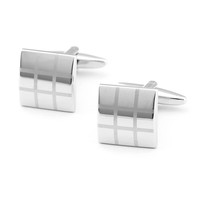 Geremen 袖扣男士轻奢水晶法式衬衫袖口钉男袖钉父亲节情人节礼物XK27 银