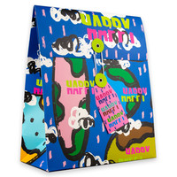 Montilord 『Montilord』Happy Earth纸质收纳袋 大号 文件袋礼品袋杂物袋购物袋收纳好帮手好运加厚办公家用防泼溅