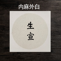 江左 宣纸国画30张加厚卡纸镜片生宣纸美术书法水彩马克笔作品专用半生熟免装裱扇面圆形空白工笔熟宣儿童镜面