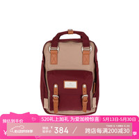 Doughnut 经典系列 Macaroon 女士双肩包 D010 榛子/酒红