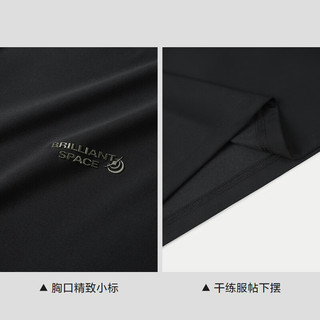 HLA海澜之家短袖POLO衫男25轻商务航天系列短袖男夏季父亲节 L 175/92A(L)137~150斤 黑色（净色）(V8)