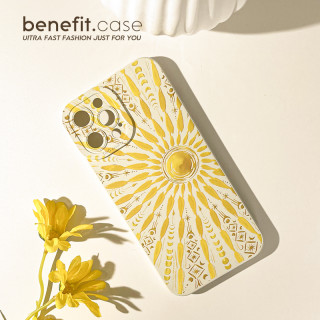 benefit夏日个性金色太阳适用于iphone16promax苹果15PRO手机壳1314套12创意11全包xsmax硅胶xr防摔8plus 丁香紫-01QP14707TE紫色太阳月亮