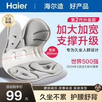 海尔 Haier 人体工学护腰坐垫 腰靠背椅一体支撑 矫坐姿 防驼背 办公室久坐神器 300斤以内