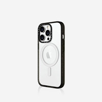 CASETIFY 基础款透明防摔手机壳 适用iPhone16/15/14/Pro/Max 苹果手机壳 透明黑框Magsafe iPhone 15 Pro Max