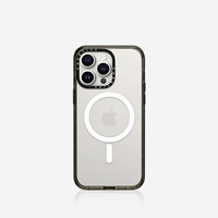 CASETIFY 基础款透明防摔手机壳 适用iPhone16/15/14/Pro/Max 苹果手机壳 透明黑框Magsafe iPhone 16 Plus
