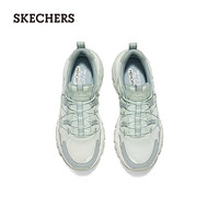 斯凯奇（Skechers）云屿女鞋夏季复古老爹鞋软底减震透气户外登山徒步运动鞋180129 木炭灰色/多彩色/GRMT 35