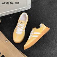 西遇平底德训鞋女2025夏季百搭休闲多巴胺蓝色软底板鞋小白鞋 黄色 (15天) 39 (245)