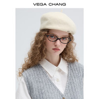 VEGA CHANG【70%绵羊毛】贝雷帽女2024年秋冬休闲百搭韩系画家帽 焦糖色 均码