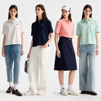 比音勒芬【抗菌凉感】2025夏季女士时尚休闲多色亲肤柔软弹力短袖polo衫T 28米白色 2XL (110)