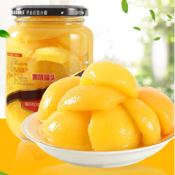 福食锦 新鲜罐头大瓶水果罐头（不支持拒收，有问题联系客服） 黄桃罐头510g* 4瓶