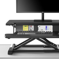 Brateck升降电脑桌 北弧站立办公升降台 站立式电脑升降支架 D460黑