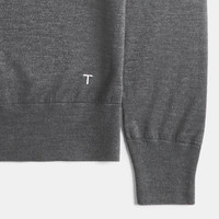 托德斯 TOD'S女士V领长袖套头衫针织衫毛衣休闲女装 灰色 M