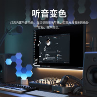 Cololight智能量子灯PRO蜂巢灯电竞氛围灯RGB 六角灯电竞房创意语音控制 跳动的心-10灯套装+磨石底座