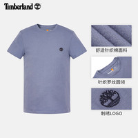 添柏岚（Timberland）男装短袖T恤夏季户外休闲简约修身透气A2EKJ A2EKJ073/中蓝色 XL (185/120A)