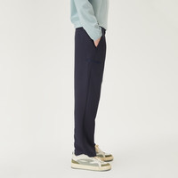 杰克·琼斯（JACK&JONES）春夏男装潮流时尚刺绣纯色直筒长裤商务通勤百搭舒适休闲裤 藏蓝 S （170)