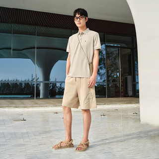 杰克·琼斯（JACK&JONES） 春季多色可选胸前刺绣基础百搭翻领短袖polo衫男225106011 伦敦雾C02