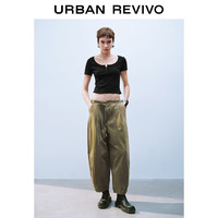 URBAN REVIVO 修身 女士短袖T恤