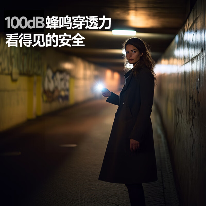 LEM迷你手电筒小型便携强光充电警报手电户外工作随身钥匙扣灯 T5黑色标准版/2-4H续航/带钥匙扣