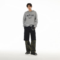 MLMR MY LIFE MY RULES舒适胸前复古提花图案抽绳连帽设计针织衫毛衣男女同款M24325017 浅花灰色G41 浅花灰色G41 S