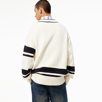 MLMR MY LIFE MY RULES秋季款潮流撞色毛衣复古潮流个性针织男士开衫外套M23324005 肤色 XXS 160