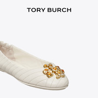 TORY BURCH 汤丽柏琦 双T LOGO芭蕾舞鞋女鞋 82456 黑色 006（鞋型偏窄，拍大半码）