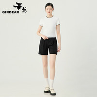 GIRDEAR/哥弟 撞色边设计 女士T恤
