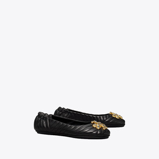 TORY BURCH 汤丽柏琦 双T LOGO芭蕾舞鞋女鞋 82456 黑色 006（鞋型偏窄，拍大半码） 6.5