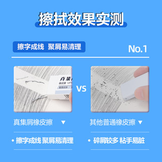 得力无邻苯少碎屑橡皮擦擦字成线小