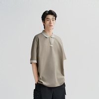 太平鸟男装休闲polo衫时尚翻领短袖夏季宽松质感男士