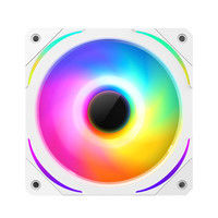 航嘉（Huntkey）GX760A天选人 海景房机箱  卡扣式双面钢化玻璃全景游戏机箱（支持ATX主板/长显卡/360水冷） 白色（机箱+750W电源+360水冷+风扇*7）