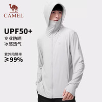 CAMEL骆驼防晒衣男春夏连帽薄款舒适防紫外线UPF50+防晒服AC72251009-2 森林绿,男 S