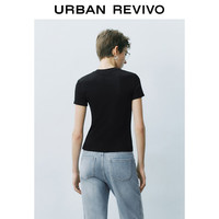 URBAN REVIVO 修身 女士短袖T恤