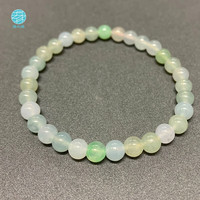 缘文缘翡翠玉手串A货糯冰翡翠珠串黄翡翠手链多宝果绿珠链节日生日礼 糯冰种翡翠手串(卡6)