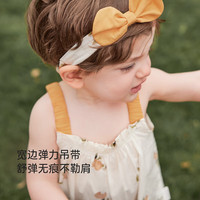 babylove女宝宝连体衣吊带纯棉夏季哈衣婴儿外出甜美夏装