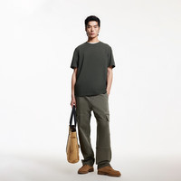 杰克·琼斯（JACK&JONES） 春季潮时尚出街直筒纯棉柔软舒适透气短袖半袖T恤男装225101104 XS E04橄榄绿