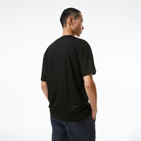 杰克·琼斯（JACK&JONES）男装夏季简约百搭户外字母印花舒适清爽透气短袖T恤男223301044 黑色 S 170