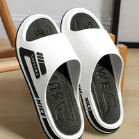 傲万 夏季拖鞋 男高级感厚底防滑 船底 白+黑色 44-45码
