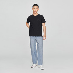 Lee 25春夏标准版圆领印花Logo男女款短袖T恤休闲潮LMT0098074LE 黑色2 L