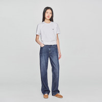 Lee 25春夏标准版圆领印花Logo男女款短袖T恤休闲潮LMT0098074LE 白色2 L